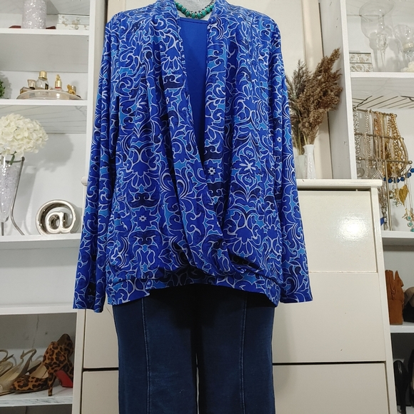 Classic Editions Blue Tunic Top Size XXL - Picture 10 of 12